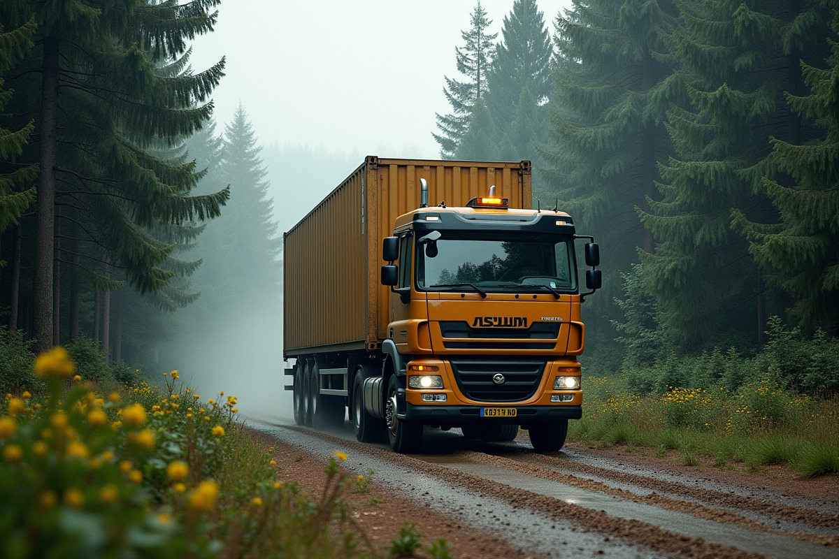 camion transportant des marchandises