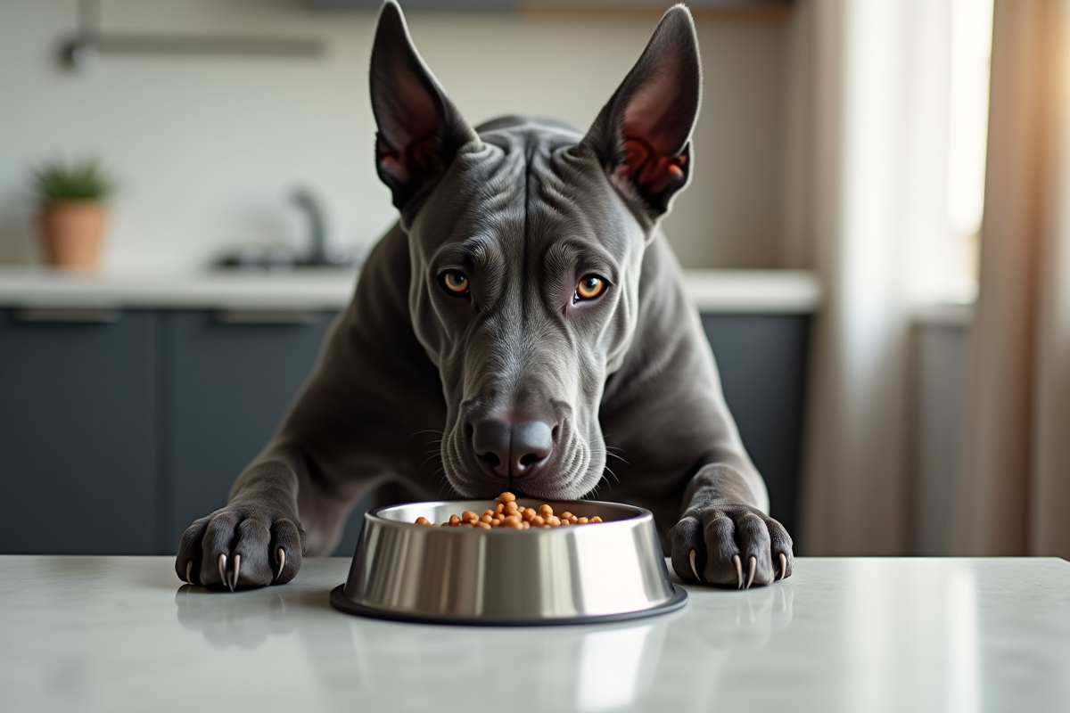 L’alimentation idoine pour un cane corso bleu adulte vigoureux