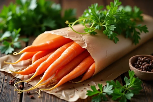 Techniques ancestrales de cuisson des carottes en papillote